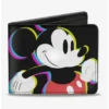 Cheapest 🔔 Disney Mickey Mouse Walking Pose Pixel Text Bi-Fold Wallet ✨