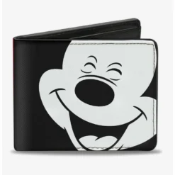 Best Pirce 👍 Disney Mickey Mouse Smiling Face Bi-Fold Wallet 👏