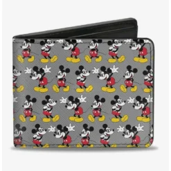 Budget 🔔 Disney Mickey Mouse Nerdy Poses Bi-Fold Wallet ✨