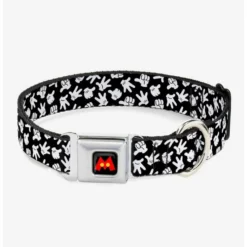 Best Sale ⭐ Disney Mickey Mouse Hand Gestures Scattered ⌛ Dog Collar Seatbelt Buckle 😉