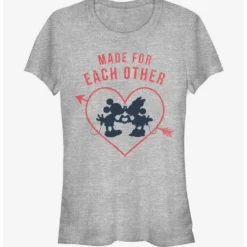 Outlet ❤️ Disney Mickey Mouse Heart Polka Dot Silhouette 💯 Girls T-Shirt 🥰