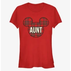 Cheap ✔️ Disney Mickey Mouse Head Plaid Aunt Classic 😀 Girls T-Shirt ✔️ -Mickey Mouse Store 13314908 hi