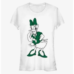Wholesale 🛒 Disney Daisy Duck Green Holiday Outfit Classic Girls T-Shirt ⌛