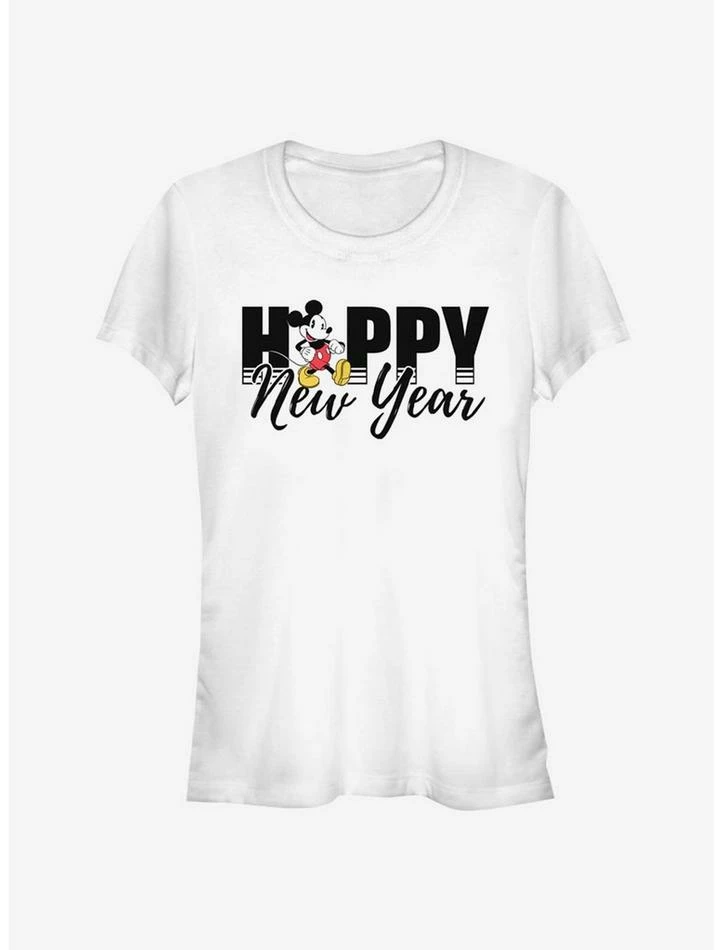 Best Sale 𧨠Disney Mickey Mouse Happy New Year Text Classic Girls T-Shirt βοΈ 1 Best Sale 𧨠Disney Mickey Mouse Happy New Year Text Classic Girls T-Shirt βοΈ