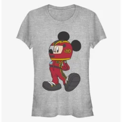 Best Sale 😀 Disney Mickey Mouse Racecar Driver Classic Girls T-Shirt ✨