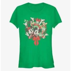 Top 10 🎉 Disney Mickey Mouse Friends Holiday Wreath Classic Girls T-Shirt 🌟