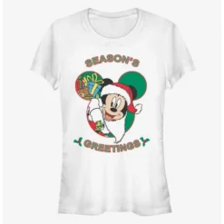 Best Pirce 👍 Disney Mickey Mouse Holiday Season's Greetings Classic ⭐ Girls T-Shirt ✔️