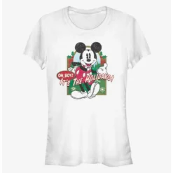 Best reviews of 😀 Disney Mickey Mouse Oh Boy It's The Holidays! Classic Girls T-Shirt 👏