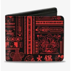 Discount ⌛ Disney Mickey Mouse Tasting China Collage Bi-fold Wallet ❤️