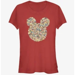 Cheapest 🎁 Disney Mickey Mouse Floral Mickey Head 🎁 Girls T-Shirt ❤️ -Mickey Mouse Store 14115533 hi