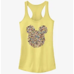 Cheapest 🧨 Disney Mickey Mouse Floral Mickey Head Girls Tank ✔️