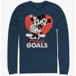 Best Sale ⌛ Disney Mickey Mouse Couple Goals Long-Sleeve T-Shirt ✔️