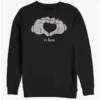 Budget 💯 Disney Mickey Mouse Glove Heart Crew Sweatshirt ✨