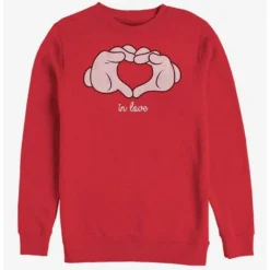 Brand new ❤️ Disney Mickey Mouse Glove Heart Crew Sweatshirt 🧨