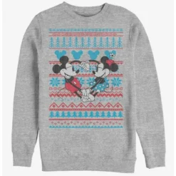 Coupon ✔️ Disney Mickey Mouse Holiday Mickey & Minnie Sweater Crew Sweatshirt ✨