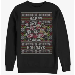 Outlet ❤️ Disney Mickey Mouse Holiday Mickey Six Sweater Crew Sweatshirt 😀