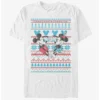 Discount ✨ Disney Mickey Mouse Holiday Mickey & Minnie Sweater T-Shirt ✨