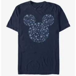 Buy 🔥 Disney Mickey Mouse Holiday Mickey Ear Snowflakes T-Shirt 🔔