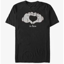New ✔️ Disney Mickey Mouse Glove Heart T-Shirt 🔔