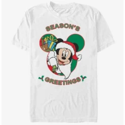 New 🎉 Disney Mickey Mouse Holiday Mickey's Greeting T-Shirt ⭐