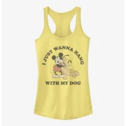 Hot Sale ❤️ Disney Mickey Mouse Mickey Dog Fill Lover 💯 Girls Tank ⌛