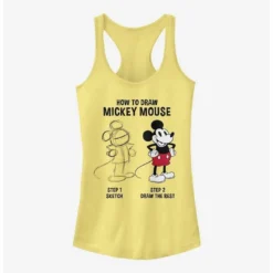 Budget ⭐ Disney Mickey Mouse Mickey Drawing ✨ Girls Tank ❤️