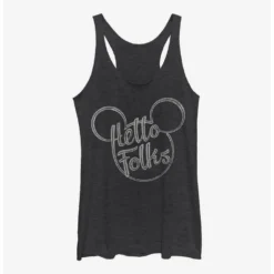New 😀 Disney Mickey Mouse Hello Folks 🔥 Girls Tank ⌛