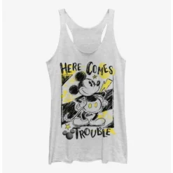 Hot Sale 🧨 Disney Mickey Mouse Trouble Comes Girls Tank 👍