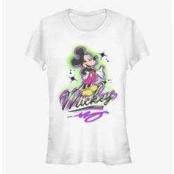 Best Pirce ⭐ Disney Mickey Mouse Airbrush Mickey 🔔 Girls T-Shirt 😉