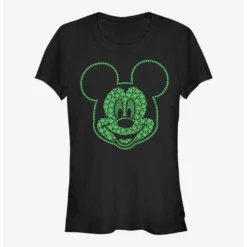 Outlet ❤️ Disney Mickey Mouse Micky Shamrocks Girls T-Shirt ⌛
