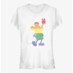 New 🎁 Disney Mickey Mouse Love Is Love Pride Mickey Girls T-Shirt 🔥