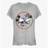 Best Pirce ⌛ Disney Mickey Mouse Mickey Minnie Circle 🌟 Girls T-Shirt ❤️