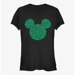 Budget 🎉 Disney Mickey Mouse Mickey Clover Fill 🤩 Girls T-Shirt ⭐