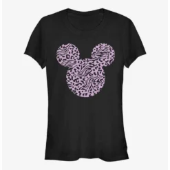 Discount 🎁 Disney Mickey Mouse Mickey Zebra Cheeta Fill Girls T-Shirt 🔔