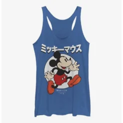 Promo 😉 Disney Mickey Mouse Japanese Text Girls Tank 🔥