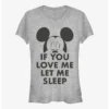 Brand new 🧨 Disney Mickey Mouse Let Me Sleep 🥰 Girls T-Shirt ⭐