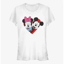 Buy ❤️ Disney Mickey Mouse Mickey Minnie Heart Girls T-Shirt 🎉
