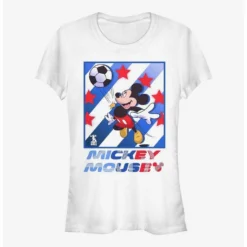 Brand new ⌛ Disney Mickey Mouse Mickey Football Star Girls T-Shirt 🛒 -Mickey Mouse Store 14479863 hi