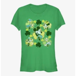 Top 10 ❤️ Disney Mickey Mouse Mickey Friends Clovers 🥰 Girls T-Shirt 👍