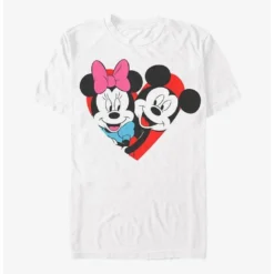 Deals ⌛ Disney Mickey Mouse Mickey Minnie Heart T-Shirt ⌛
