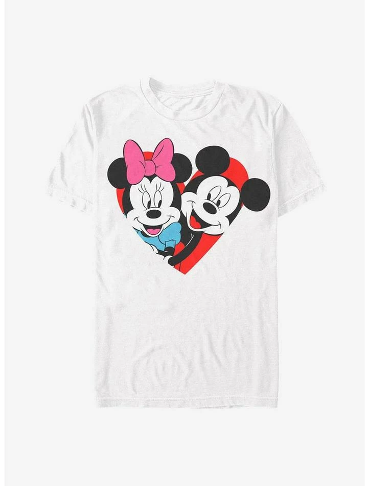 Deals ⌛ Disney Mickey Mouse Mickey Minnie Heart T-Shirt ⌛ 1 Deals ⌛ Disney Mickey Mouse Mickey Minnie Heart T-Shirt ⌛