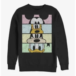 Budget 🔔 Disney Mickey Mouse And Friends Boxed Eyes Crew Sweatshirt 👍