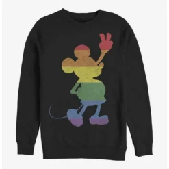 Hot Sale 🥰 Disney Mickey Mouse Love Is Love Pride Mickey Crew Sweatshirt 🎁