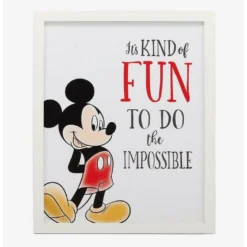 Discount ✨ Disney Mickey Mouse Do The Impossible Framed Wood Wall Decor 🔔