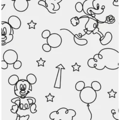 Deals 👍 Disney Mickey Mouse Black And White Line Art Peel & Stick Wallpaper ❤️