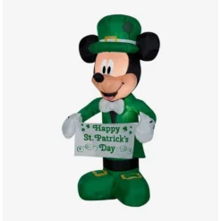 New ✨ Disney Mickey Mouse St. Patricks Day Airblown 👍