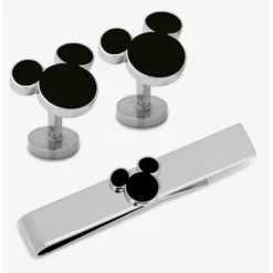 Promo ✔️ Disney Mickey Mouse Silhouette Cufflinks and Tie Bar Set ⭐