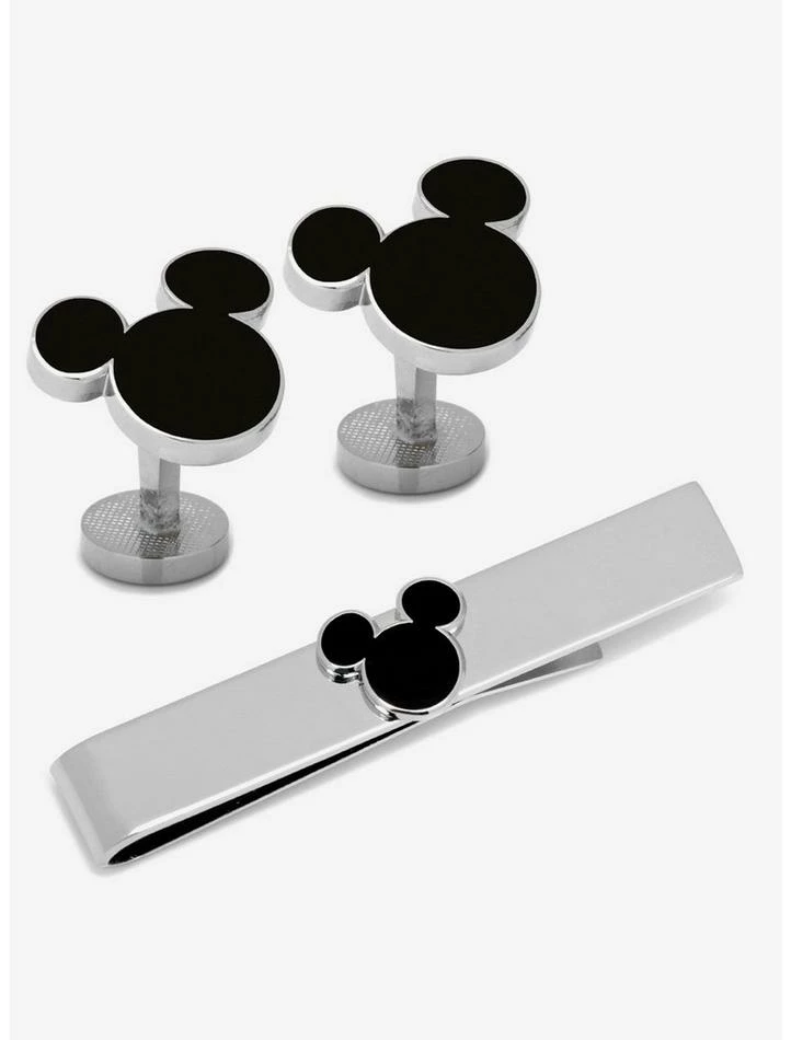 Promo ✔️ Disney Mickey Mouse Silhouette Cufflinks and Tie Bar Set ⭐ 1 Promo ✔️ Disney Mickey Mouse Silhouette Cufflinks and Tie Bar Set ⭐