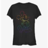 Best Pirce 👍 Disney Mickey Mouse Outline Rainbow Pride T-Shirt 🤩