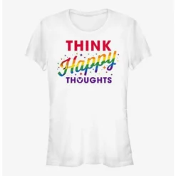 Outlet ✨ Disney Mickey Mouse Rainbow Think Happy Thoughts T-Shirt ✨